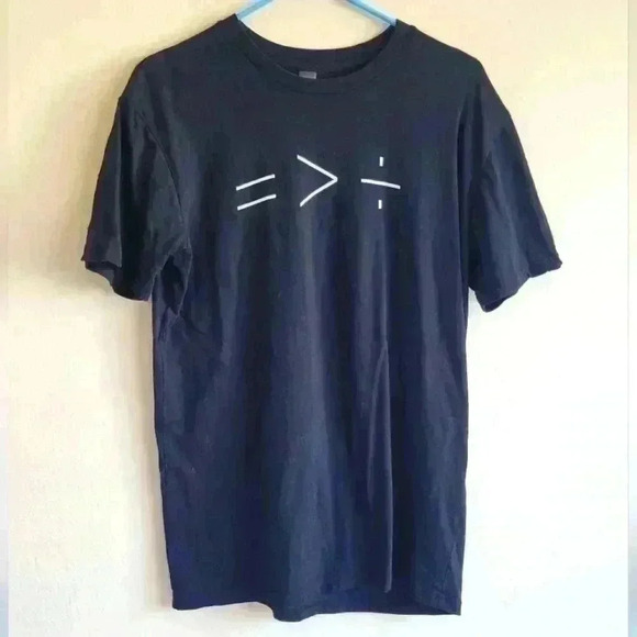Equality is greater than division = > ÷ short sleeve graphic tee mens medium - Picture 1 of 6